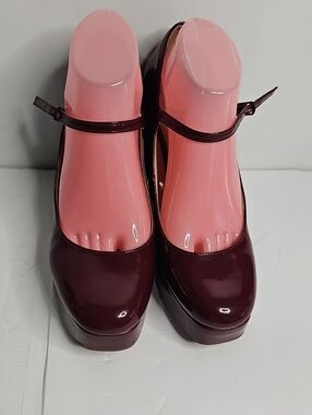 BCBGeneration Deep Red Mary Jane Pumps.